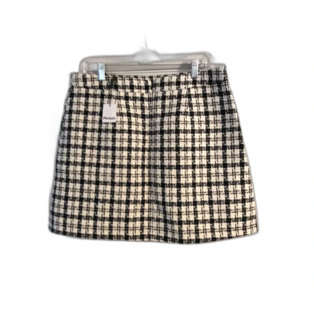 New NWT Plaid Skirt Womens Size 14 Lined Persun